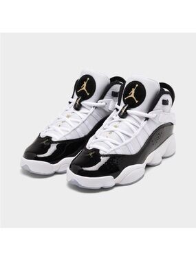Air Jordan 6 Rings Concord Black White Metallic Gold Size Youth 5.5 / W7 2017
